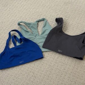 Set active Sports Bra - Blue, Sage, Charcoal